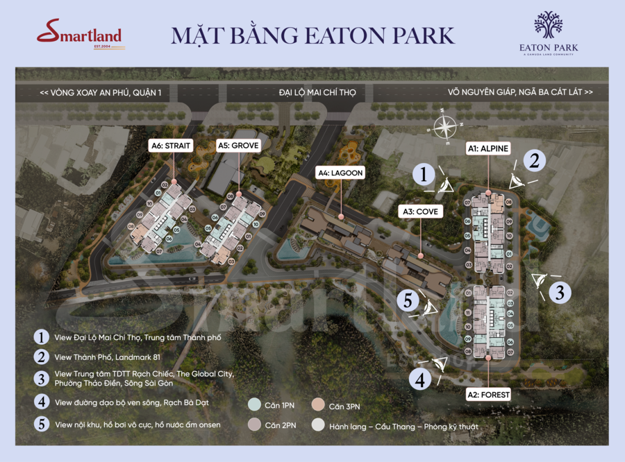 Mặt bằng tổng thể căn hộ Eaton Park